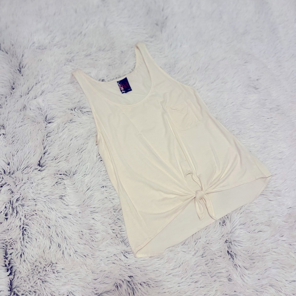 Front tie tank top